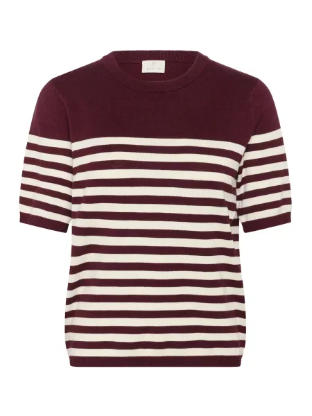 Kaffe Pulover KALizza mov zmeură alb