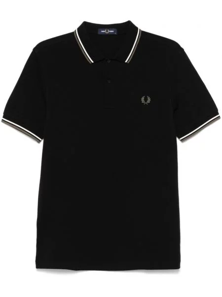 Tricou polo Fred Perry cu broderie negru