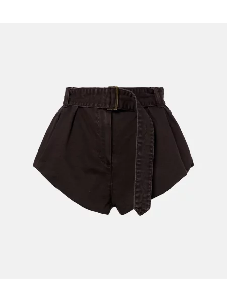 Cu centură pantaloni scurți Magda Butrym din canvas maro