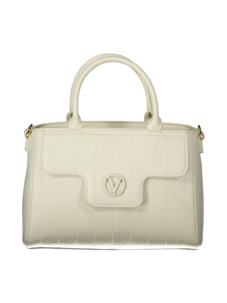 Lniana torebka Valentino Bags biała