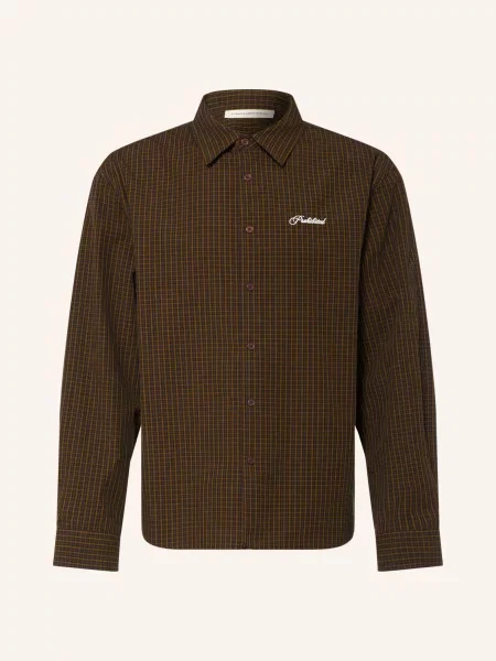 Prohibited Košile Slim Fit tmavě olivová hnědá
