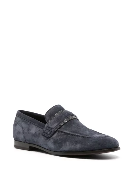 Loafers Brunello Cucinelli σουέντ μπλε