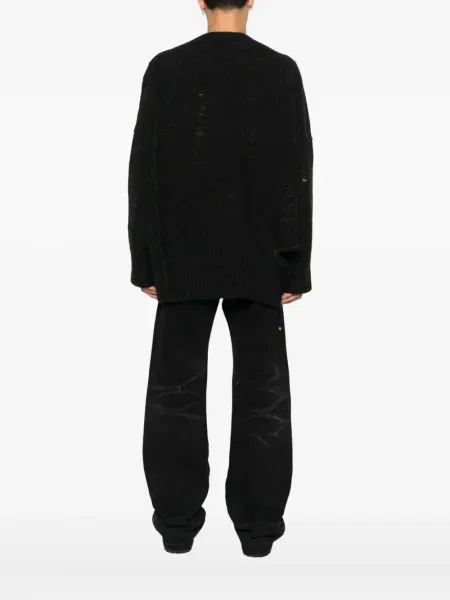 Džemper Isabel Benenato s izlizanim efektom od merino vune siva