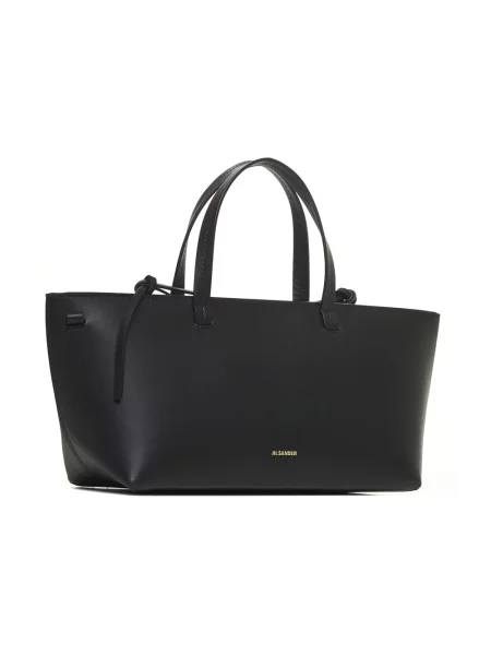 Shopperka Jil Sander skórzana czarna