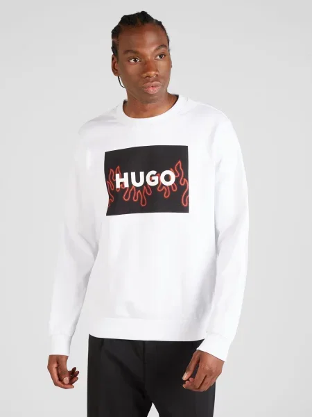 Суитчър Hugo Red с принт бяло