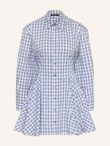 Maje Sukienka Koszulowa Z Kamieniami Ozdobnymi blau biała