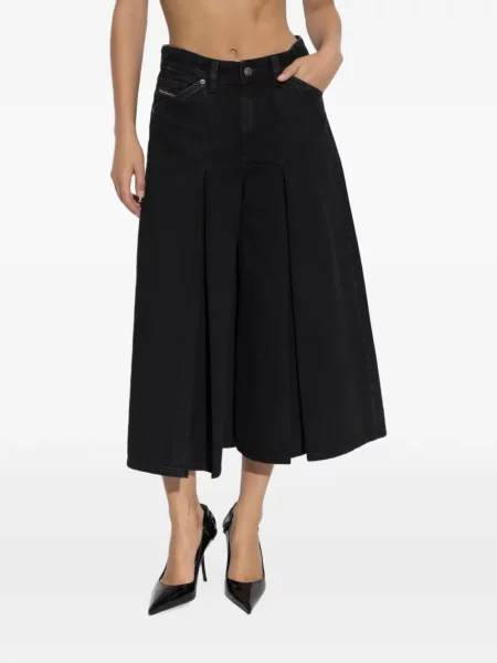Pantaloni scurți din denim Diesel negru