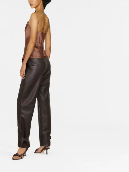 Σατέν τοπ Helmut Lang ντραπέ καφέ