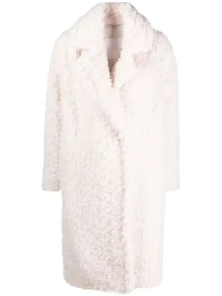 Maksi płaszcz Yves Salomon wełniany biały