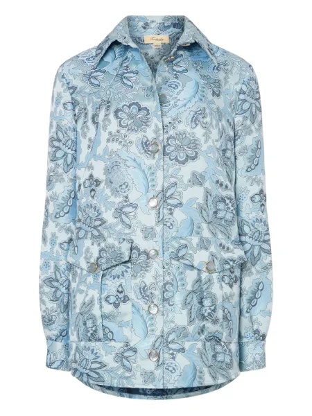 Kurtka Temperley London w kwiatki niebieska