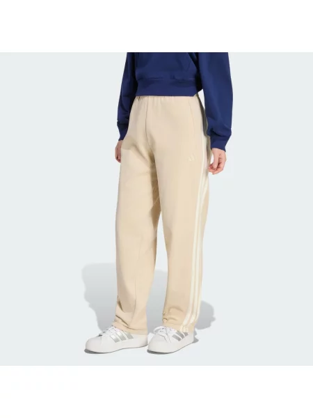 LUŹNE SPODNIE Z 3 PASKAMI I MANKIETAMI ADIDAS KIT białe