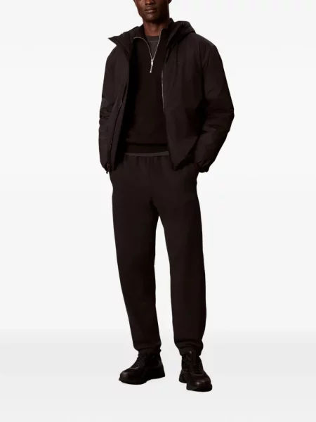 Spodnie Calvin Klein do biegania z logo czarne