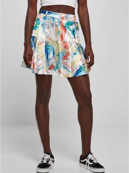 Satynowa spódnica mini Urban Classics szara