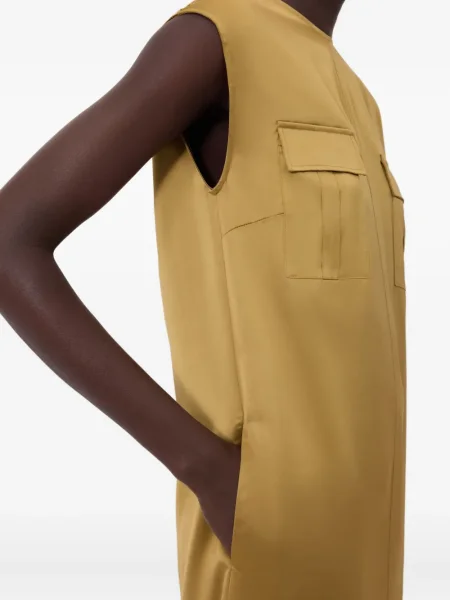 Rochie midi Loulou De Saison până la genunchi de costum maro
