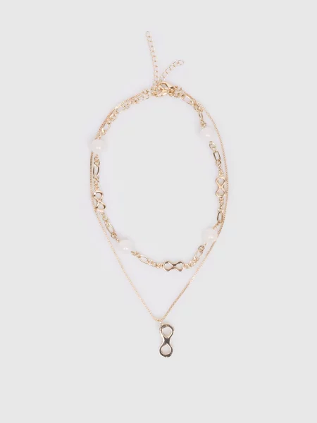 Золотистий двошаровий ланцюжок Twinset