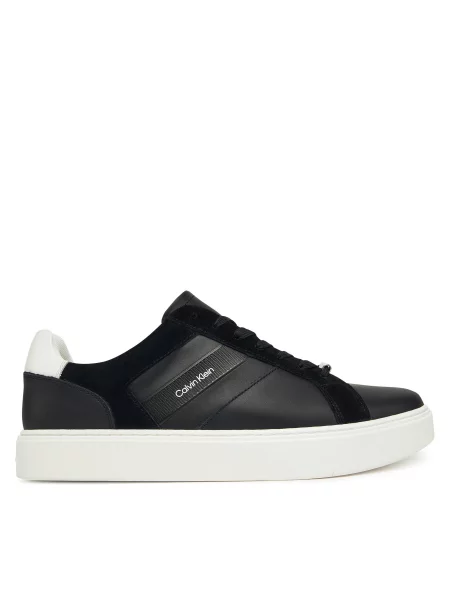 Calvin Klein Tenisice Classic Cupsole Laceup Tape Lth crna