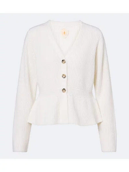 Cardigan Jardin Des Orangers de lână alb