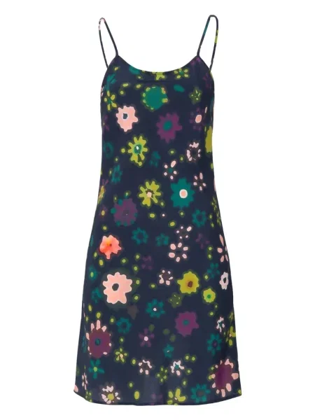 Rochie Lhd cu model floral de costum albastru
