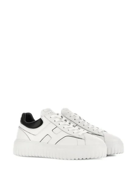 Sneakerși Hogan cu dungi cu platformă alb