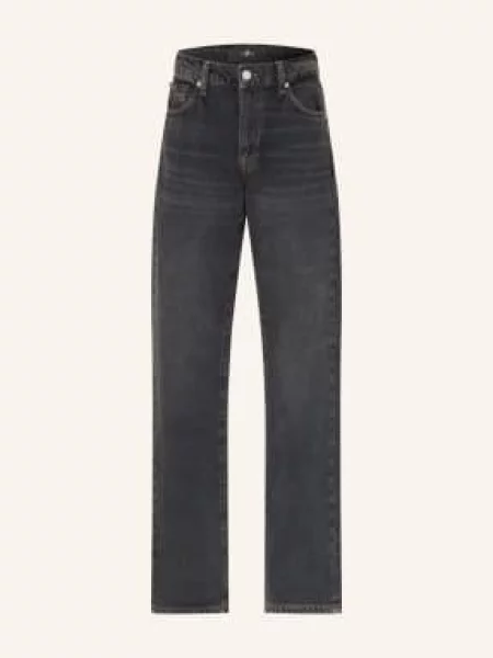 7 For All Mankind Proste Dżinsy Tess Trouser schwarz