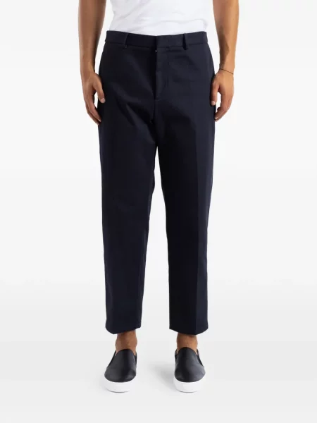 Pantaloni Jil Sander conici albastru