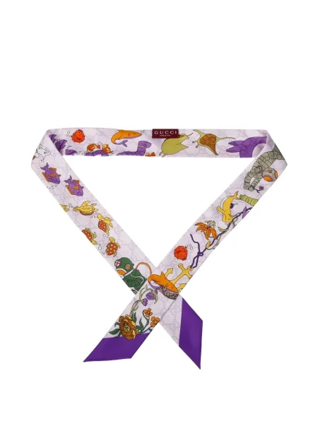 Шал Gucci на цветя с принт виолетово
