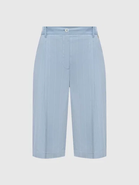 Бермуды Twinset в полоску голубые