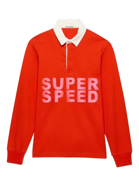 Lung tricou polo Jw Anderson roșu