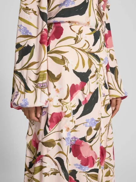 Długa spódnica z falbanami model ‘candici’ Ted Baker różowa