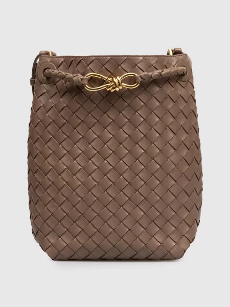 Кожаная сумка Bottega Veneta коричневая