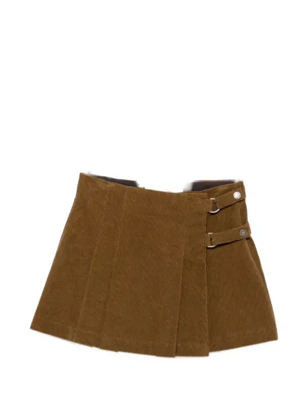 Fusta mini Golden Goose de catifea cord maro