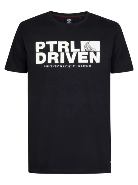 Petrol Industries Tricou negru alb