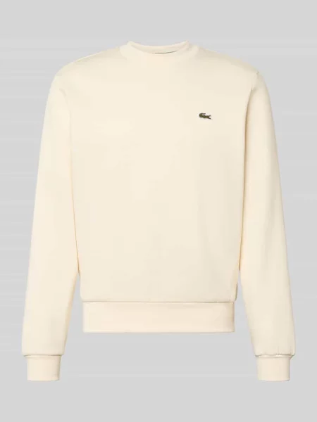 Bluza o kroju regular fit z mieszanki bawełny Lacoste biała