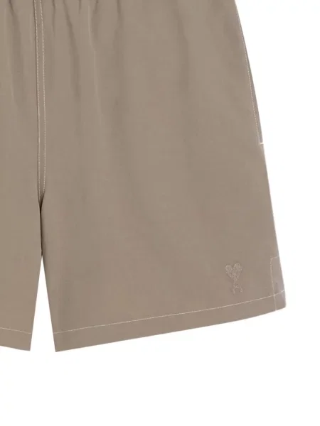 Slip de baie Ami Paris cu broderie gri