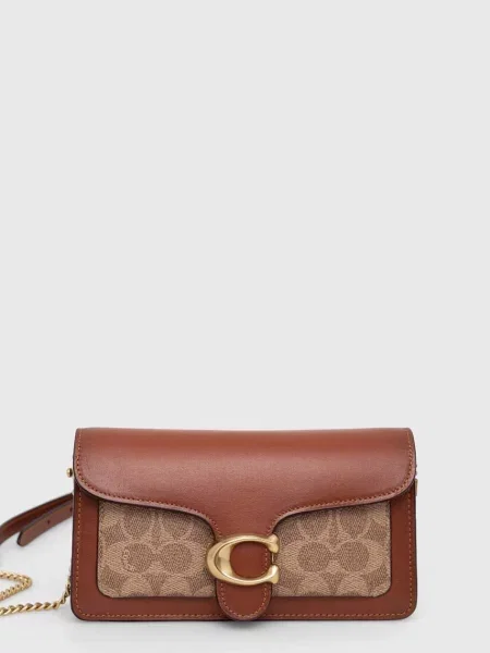Colier Coach din piele maro