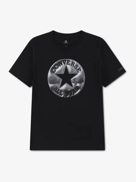 CONVERSE Tricou / argintiu negru