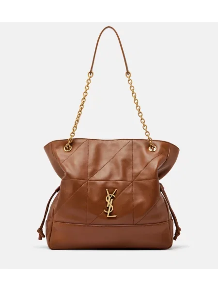Geantă shopper Saint Laurent din piele maro