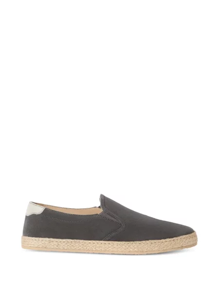 Chiloți Brunello Cucinelli din piele de căprioară slip-on gri