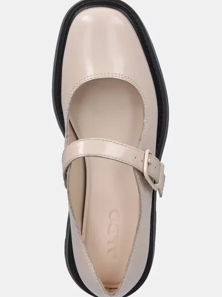 Кожаные туфли Aldo на платформе бежевые