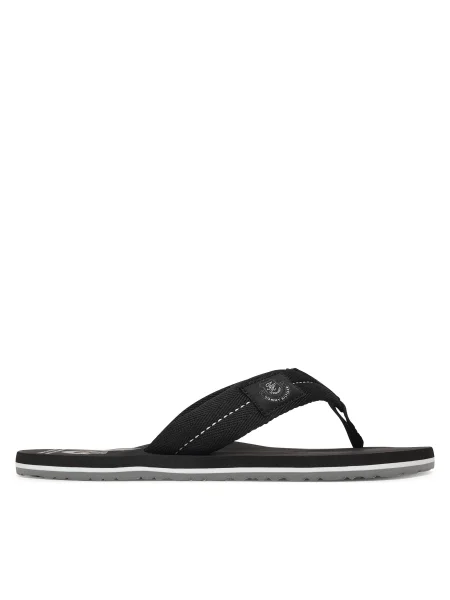 Tommy Hilfiger Žabky Patch Hilfiger Beach Sandal čierna