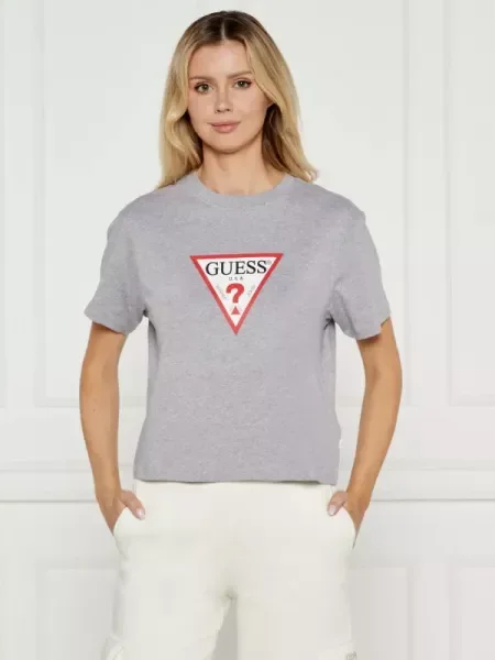 Guess Jeans Tricou | Cropped Fit gri