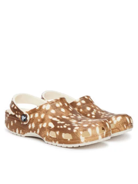 Crocs Šlepetės Classic Pop Animal Clogs ruda