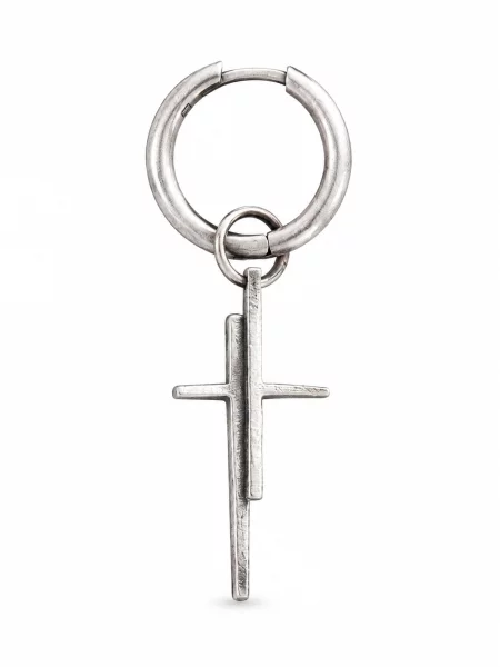 REYTEL Cercei INNER DUALITY — Double cross argintiu
