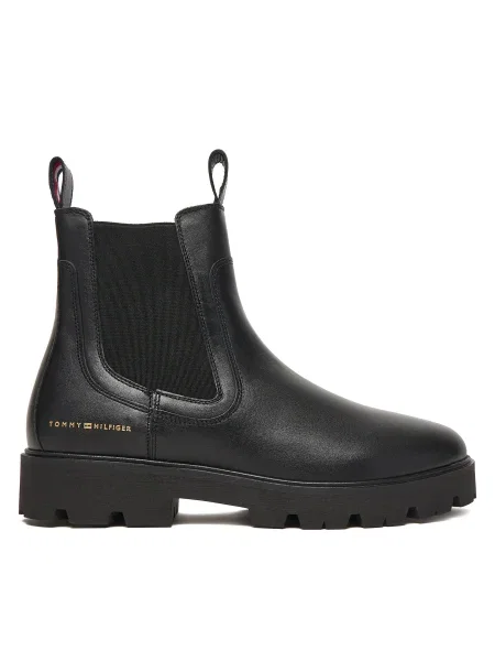 Tommy Hilfiger Ghete Jodhpur Lthr Low Chelsea negru