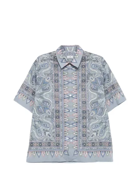 Cămașă Etro cu model paisley albastru