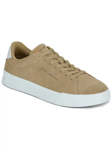Superge Tommy Hilfiger Th Court Core Suede Rjava bež