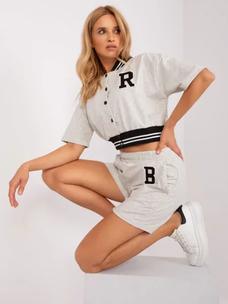 Шорти Fashionhunters сиво