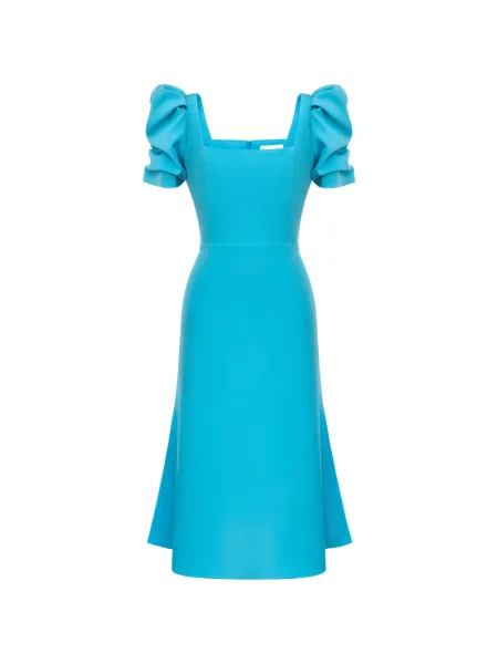 Rochie midi Post Meridiem până la genunchi de costum albastru