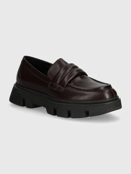 Mocasini Geox cu platformă negru