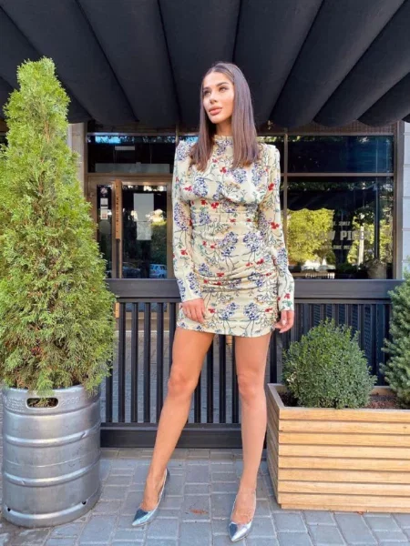 Сукня міді Milirud шовк жовтий